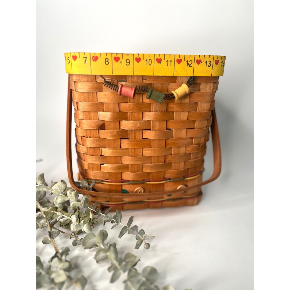 Vintage Tall Basket Teacher 90s Cottagecore With Multi Colors
